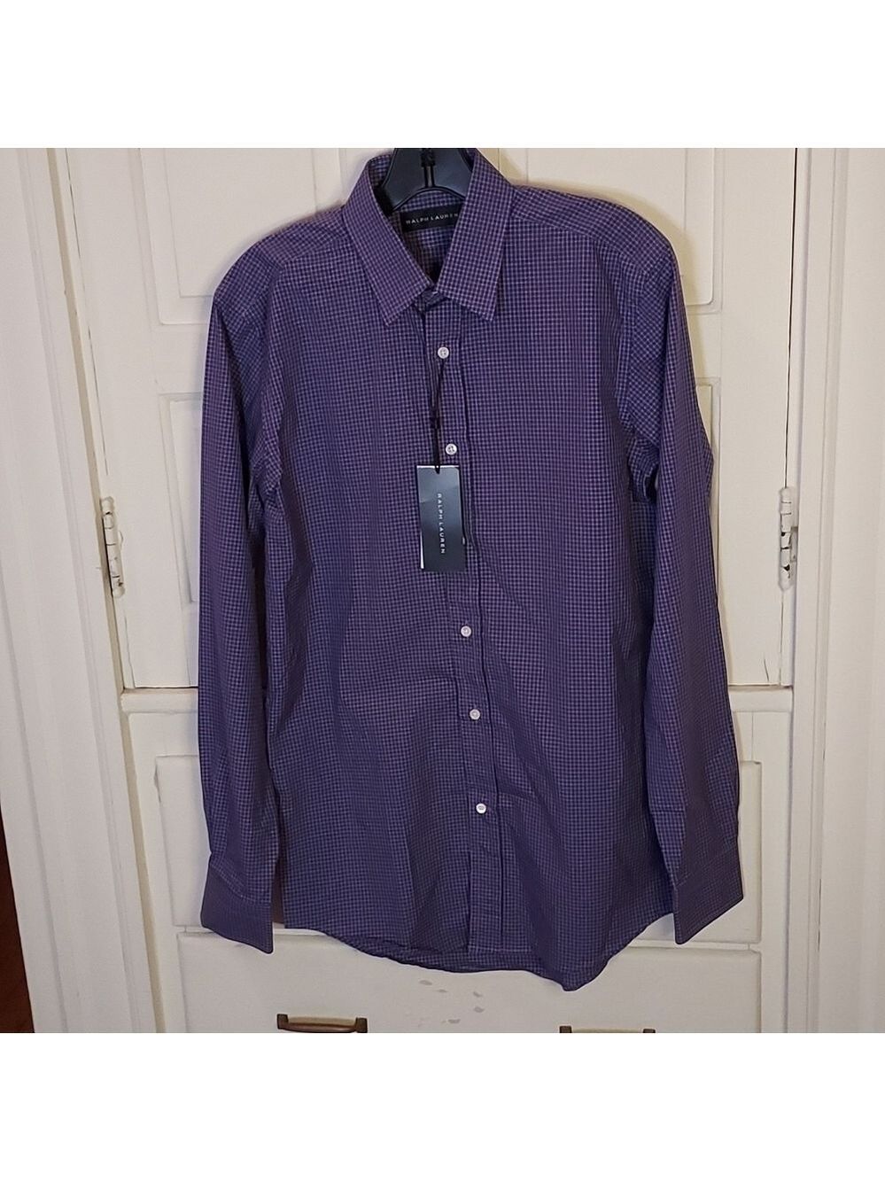 Ralph Lauren Black Label Purple Check Button Down